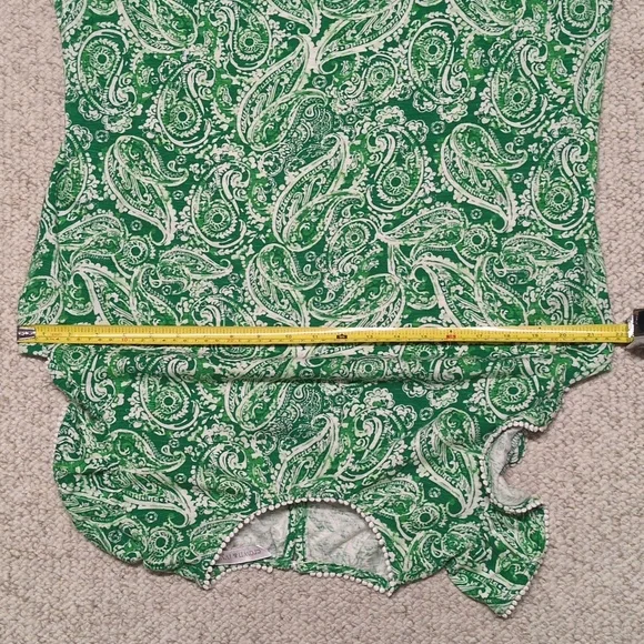 crown & ivy White and Green Paisley Shift Dress - Picture 3 of 6